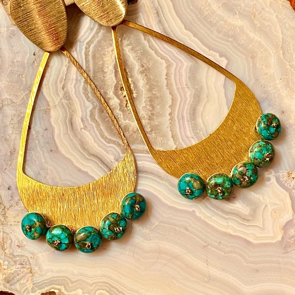 🌺🎉HP🎉🌺 NWT Anthropologie Michaela Turquoise Chandeliers - Picture 14 of 16